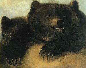 Weapons and Physiognomy of the Grizzly Bear by George Catlin Oil Painting
