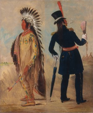 Wi-Jun-Jon, Pigeon's Egg Head by George Catlin Oil Painting
