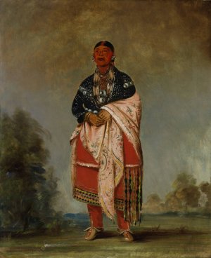 Wife of Kee-O-Kuk by George Catlin Oil Painting