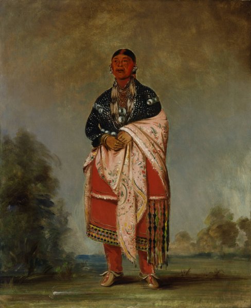 Main Product Photo of Wife of Kee-O-Kuk  Painting by George Catlin