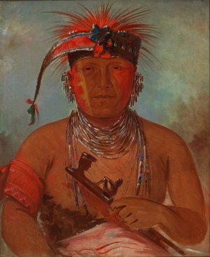 George Catlin, Wee-Ke-Ru-Law, He Who Exchanges by George Catlin Oil Painting
