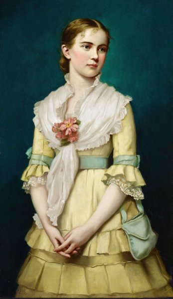 Main Product Photo of Portrait of a Young Girl  Painting by George Chickering Munzig