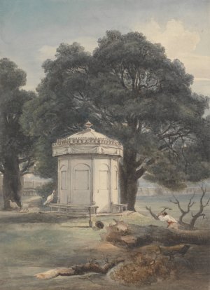 A Garden in India by George Chinnery Oil Painting