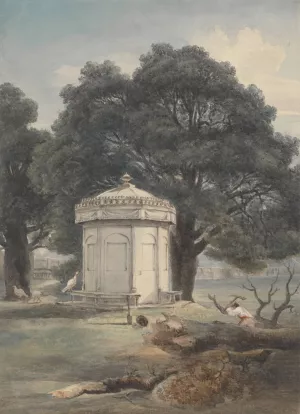 A Garden in India by George Chinnery Oil Painting