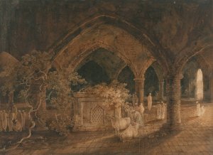 An Indian Tomb by George Chinnery Oil Painting