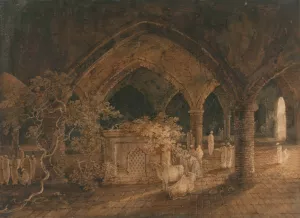 An Indian Tomb by George Chinnery Oil Painting