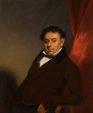 Portrait of a gentleman, said to be Mr Da Silva by George Chinnery Oil Painting