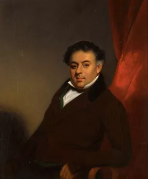 Portrait of a gentleman, said to be Mr Da Silva by George Chinnery Oil Painting