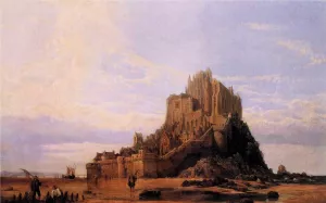 Mont St. Michel, Normandy, Falling Tide by George Clarkson Stanfield - Oil Painting Reproduction