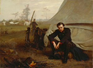 At The Front by George Cochran Lambdin Oil Painting