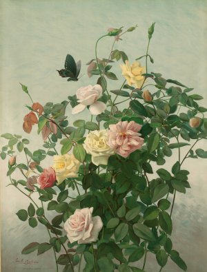 June Morning by George Cochran Lambdin Oil Painting