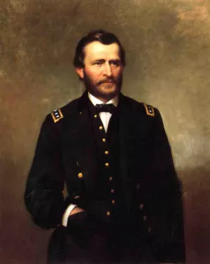 Portrait of General Ulysses S. Grant by George Cochran Lambdin - Oil Painting Reproduction