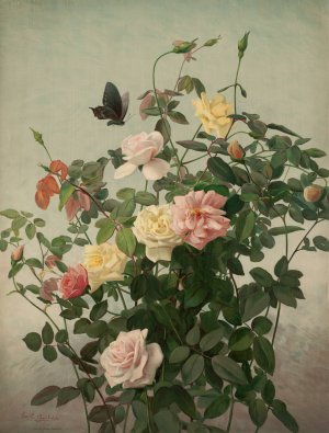 Roses by George Cochran Lambdin Oil Painting