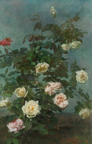 Spray of Roses by George Cochran Lambdin Oil Painting