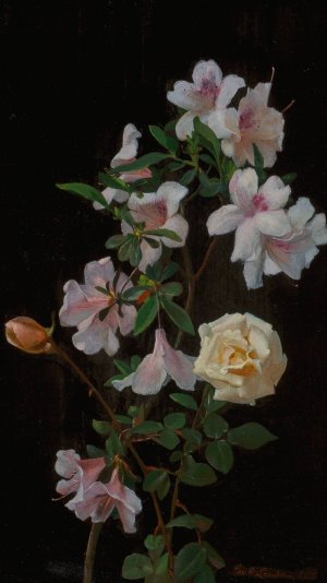 Spring Blossoms by George Cochran Lambdin Oil Painting