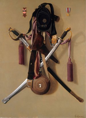 Civil War Regalia of Major Levi Gheen McCauley by George Cope Oil Painting