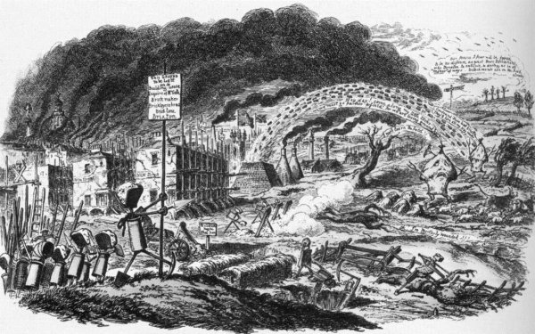London, Leaving the City by George Cruikshank - Hand-Painted Oil Painting Reproduction