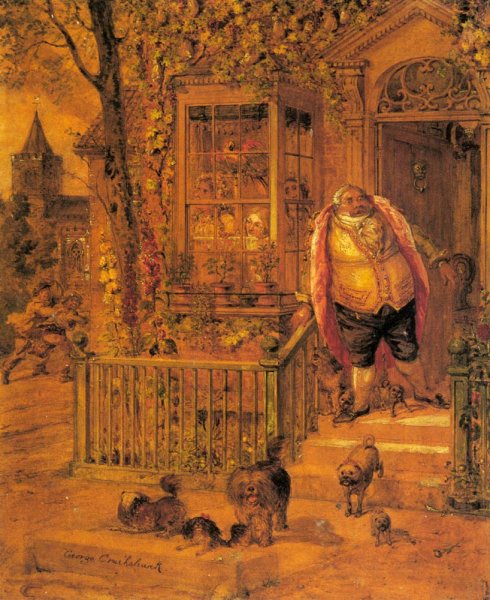 Main Product Photo of Runaway Knock Painting by George Cruikshank