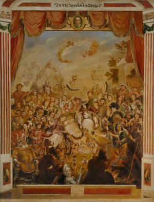 The First Appearance of William Shakespeare on the Stage of the Globe Theatre by George Cruikshank Oil Painting