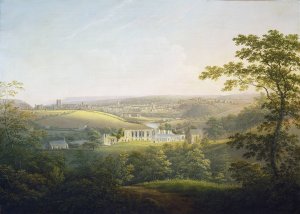 Easby Abbey,near Richmond by George Cuitt The Younger Oil Painting