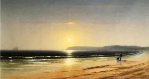New England Sunset by George Curtis - Oil Painting Reproduction