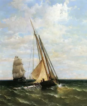 The Broken Mast by George Curtis Oil Painting