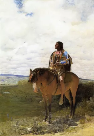 The Sioux Brave by George De Forest Brush - Oil Painting Reproduction