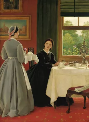 Afternoon Tea by George Dunlop Leslie Oil Painting