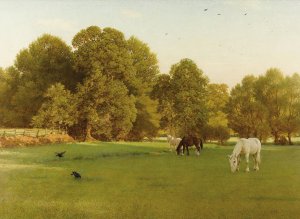 Day of Rest, Wallingford by George Dunlop Leslie Oil Painting
