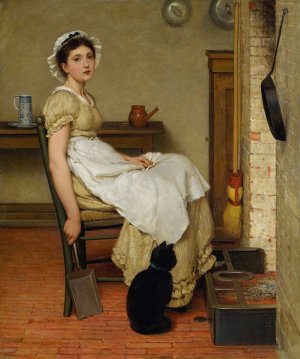Her First Place by George Dunlop Leslie Oil Painting