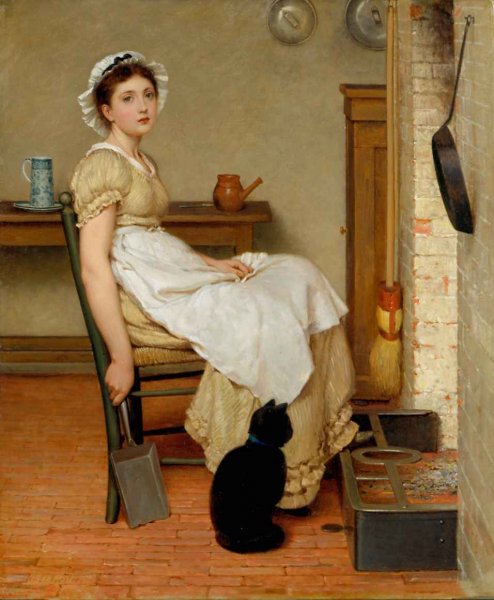Main Product Photo of Her First Place Painting by George Dunlop Leslie