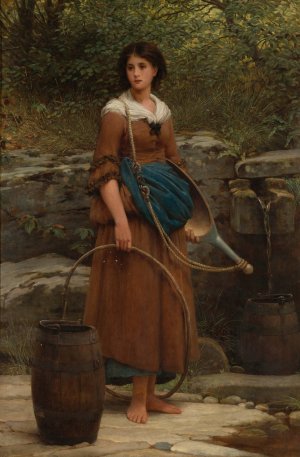 The Nut Brown Maid by George Dunlop Leslie Oil Painting