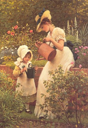 The Young Gardener by George Dunlop Leslie Oil Painting