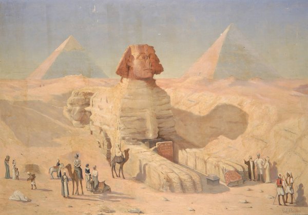 The Sphinx  by George E. Raum - Hand-Painted Oil Painting Reproduction