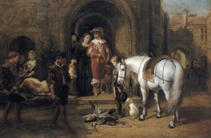 Return of the Hunting Party by George Earl Oil Painting