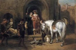 Return of the Hunting Party by George Earl Oil Painting