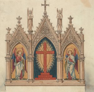 Designs executed for Jones and Willis, metal and wood-workers and church furniture manufacturers of Birmingham and London 8 by George Edmund Street Oil Painting