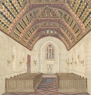 Perspective for a Church Interior by George Edmund Street Oil Painting