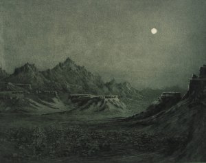 Arizona Night by George Elbert Burr Oil Painting