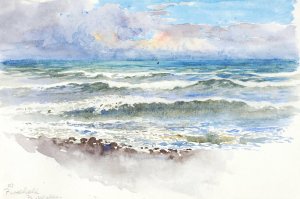 At Pwllheli, N. Wales by George Elbert Burr Oil Painting