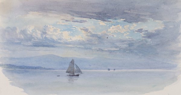 Criccieth, N. Wales II  by George Elbert Burr - Hand-Painted Oil Painting Reproduction