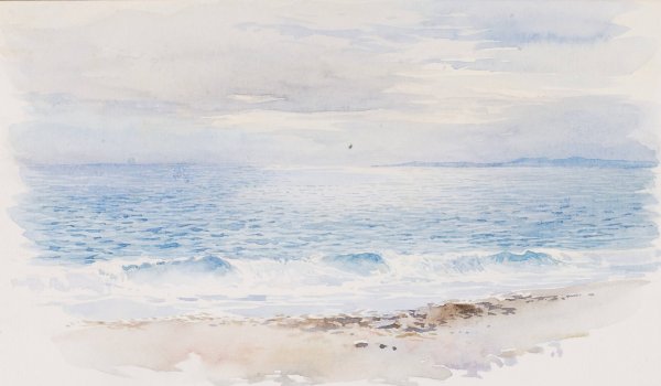 Criccieth, N. Wales  by George Elbert Burr - Hand-Painted Oil Painting Reproduction