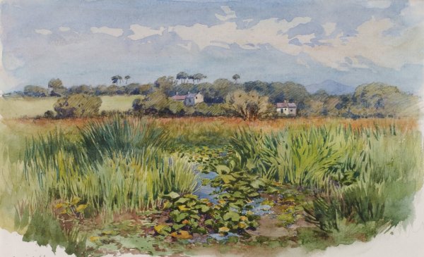 Criccieth, N Wales  by George Elbert Burr - Hand-Painted Oil Painting Reproduction