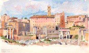 Forum from E by George Elbert Burr Oil Painting