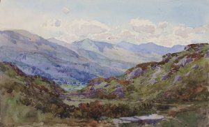 From above Pont-y-Pant by George Elbert Burr Oil Painting