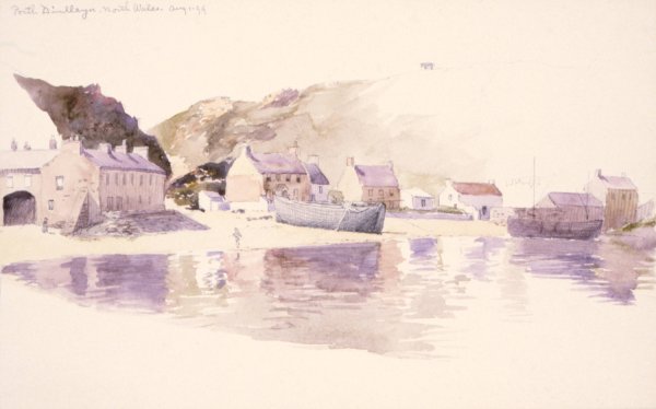 Porth Dinlleyn, North Wales  by George Elbert Burr - Hand-Painted Oil Painting Reproduction