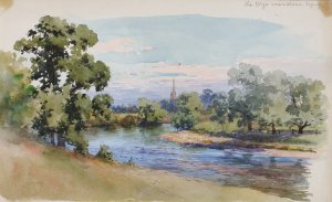 The Wye near Ross by George Elbert Burr Oil Painting
