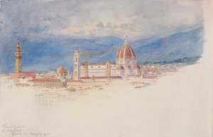 View from S. Miniato, Florence by George Elbert Burr Oil Painting