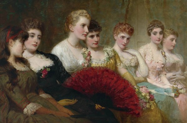 Main Product Photo of Fair Critics  Painting by George Elgar Hicks