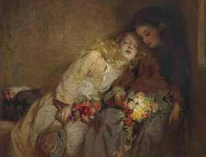 The return home by George Elgar Hicks Oil Painting